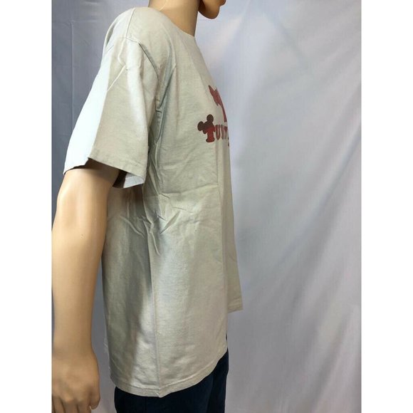 Disneyland By Hanes Men’s Shirt Classic Beige Crew Neck Short Sleeve Cotton XL - Picture 5 of 9